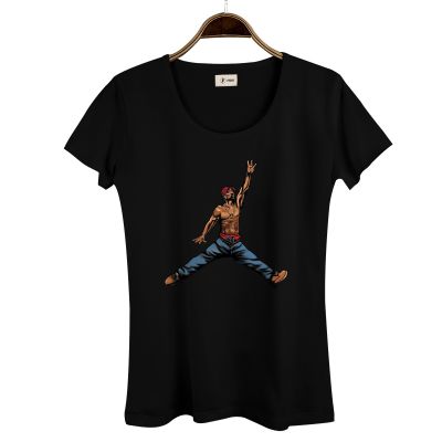 HH - Air Tupac Kadın Siyah T-shirt