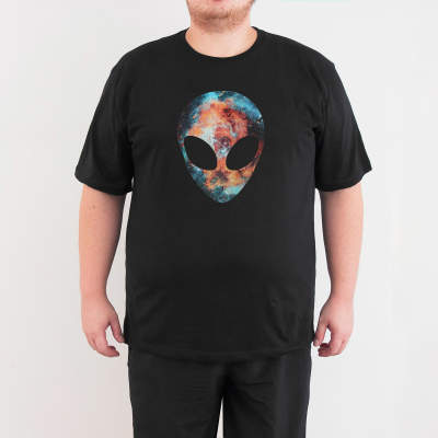 Bant Giyim - Alien Cosmos 4XL Siyah T-shirt