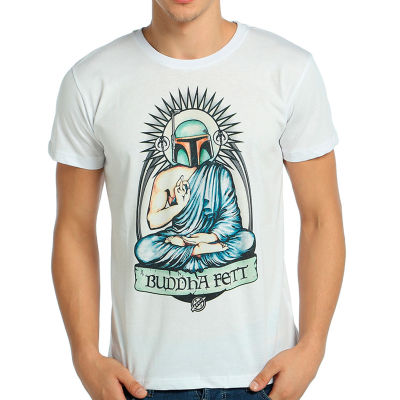 Bant Giyim - Star Wars Buddha Fett Boba Fett Beyaz T-shirt