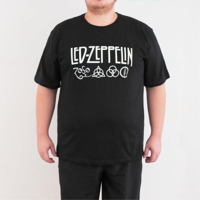 Bant Giyim - Led Zepplin 4XL Siyah T-shirt