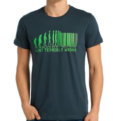 Bant Giyim - Evolution Of Barcode Füme T-shirt - Thumbnail