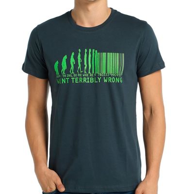 Bant Giyim - Bant Giyim - Evolution Of Barcode Füme T-shirt