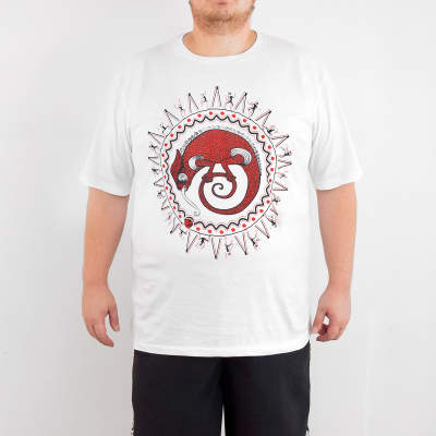 Bant Giyim - Avcının Sevdası Bukalemun 4XL Beyaz T-shirt