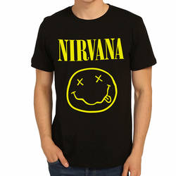 Bant Giyim - Bant Giyim - Nirvana Siyah Erkek T-shirt Tişört