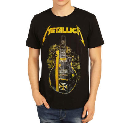 Bant Giyim - Metallica Gitar Siyah T-shirt