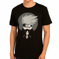 Bant Giyim - Naruto Kakashi Siyah T-shirt - Thumbnail