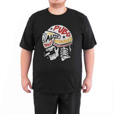 Bant Giyim - PUBG Kask 4XL Siyah T-shirt