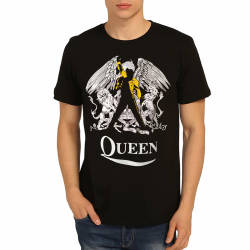 Bant Giyim - Queen Freddie Mercury Siyah T-shirt - Thumbnail