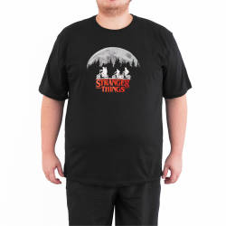 Bant Giyim - Stranger Things 4XL Siyah T-shirt - Thumbnail