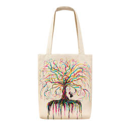 Bant Giyim - Bant Giyim - Wish Tree Tote Bez Çanta