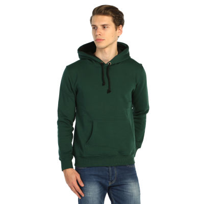Bant Giyim - Basic Yeşil Hoodie (3 iplik)