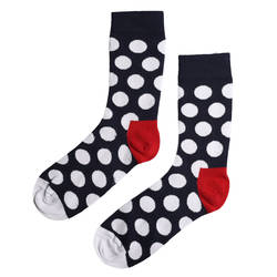 SA - Beyaz Puantiye Çorap - Thumbnail