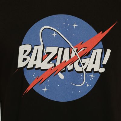 Bant Giyim - Big Bang Theory Bazinga Siyah T-shirt