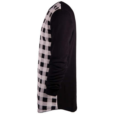 Hyper X - Checked Siyah Sweatshirt 