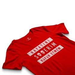 HH - Contra Hayatını S**erim Küfür Etmem Kırmızı T-shirt - Thumbnail