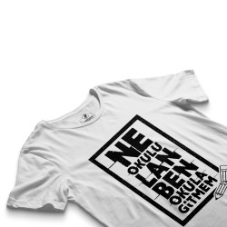 HH - Contra Ne Okulu Lan Beyaz T-shirt - Thumbnail