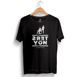 HH - Contra Ters Yön Siyah T-shirt - Thumbnail