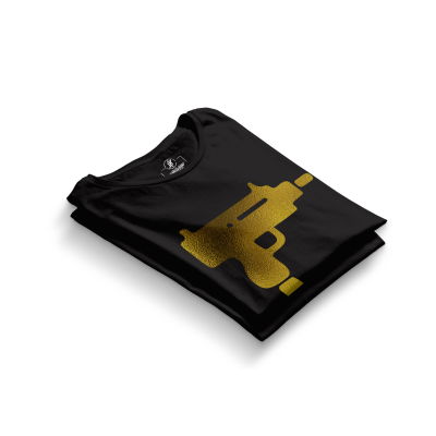 HH - Gold Uzi Siyah T-shirt