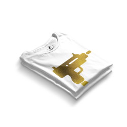 HH - Gold Uzi Beyaz T-shirt - Thumbnail