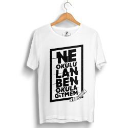 Contra Ne Okulu Lan Beyaz T-shirt (OUTLET) - Thumbnail