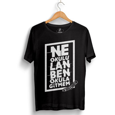 Outlet - HH - Contra Ne Okulu Lan Siyah T-shirt (OUTLET)