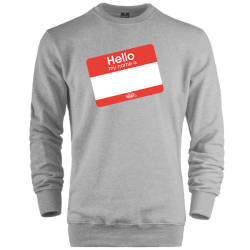 HH - Dukstill Hello Sticker Sweatshirt - Thumbnail