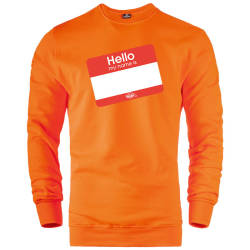 HH - Dukstill Hello Sticker Sweatshirt - Thumbnail
