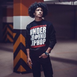 HH - UnderGround Hiphop Siyah Sweatshirt - Thumbnail