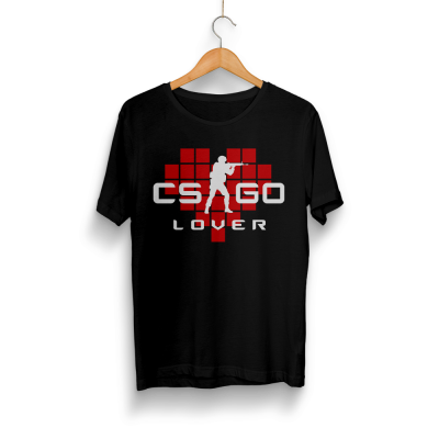 HH - CS:GO Kırmızı Lover Siyah T-shirt