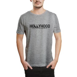 HH - Hollyhood Gun Gri T-shirt - Thumbnail
