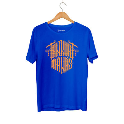 HH - Tankurt Manas Tipografi Mavi T-shirt 