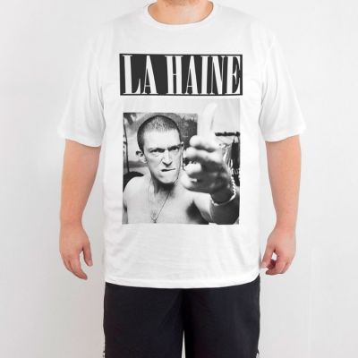 Bant Giyim - La Haine 4XL Beyaz T-shirt
