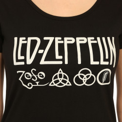 Bant Giyim - Led Zeppelin Kadın Siyah T-shirt - Thumbnail