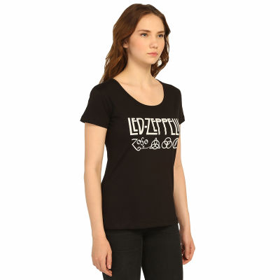 Bant Giyim - Led Zeppelin Kadın Siyah T-shirt