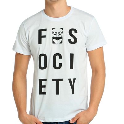 Bant Giyim - Mr. Robot F. Society Beyaz T-shirt