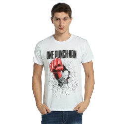 Bant Giyim - One Punch Man Saitama Beyaz T-shirt - Thumbnail
