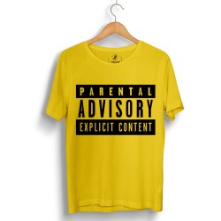 HH - Parental Advisory Sarı T-shirt - Thumbnail