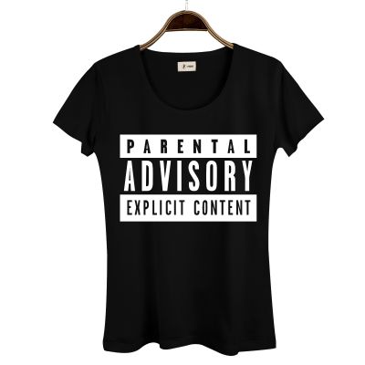 HH - Parental Advisory Kadın Siyah T-shirt