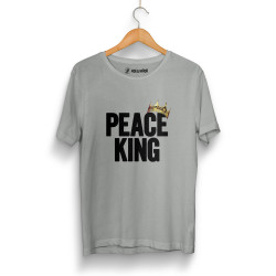 HH - Peace King Gri T-shirt - Thumbnail