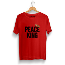 HH - Peace King Kırmızı T-shirt - Thumbnail