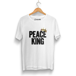 HH - Peace King Beyaz T-shirt - Thumbnail