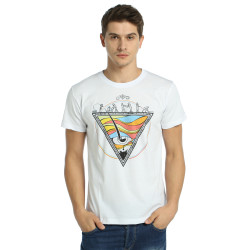 Bant Giyim - Piramit Beyaz T-Shirt - Thumbnail