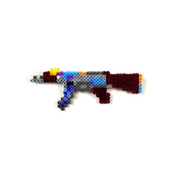 Pixel Art AK-47 Case Hardened Rozet - Thumbnail