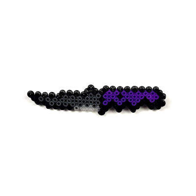 Pixel Art Flip Knife Ultraviolet Rozet