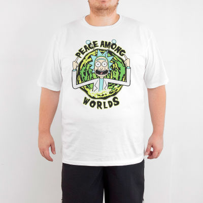 Bant Giyim - Rick And Morty Peace Among Worlds 4XL Beyaz T-shirt