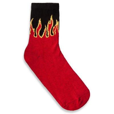SA - Burn Kırmızı & Siyah Çorap