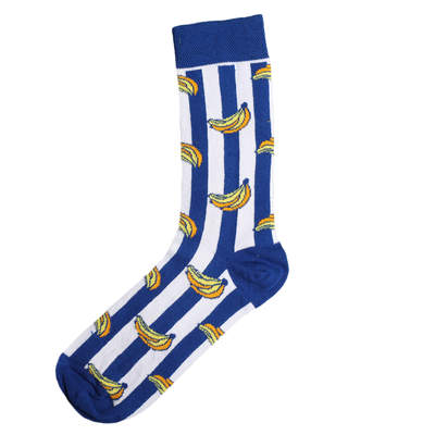SA - Çizgili Muz Desenli Çorap