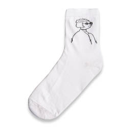 SA - Mathilda Beyaz Çorap - Thumbnail