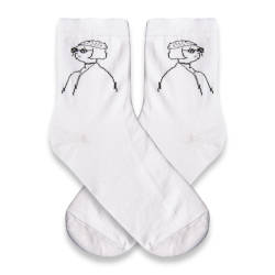 SA - Mathilda Beyaz Çorap - Thumbnail