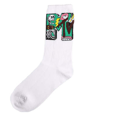 SA - Mtv Desenli Beyaz Çorap